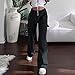 Women's Y2K Fashion Wide Leg High Waist Loose Fit Cargo Jeans Denim Pants Boyfriend Jeans for Teen Girls with Pockets Black