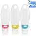 Travel Inspira Silicone Travel Bottles 3oz 3 Pack TSA Airline Carry-on Approved Squeezable & Refillable Travel Containers for Shampoo, Conditioner, Lotion, Toiletries
