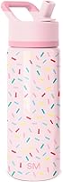 Vista 52 de Simple Modern - Botella de agua para niños de la colección Summit con tapa con pajilla Taza aislada de acero inoxidable de 14 onzas para niños