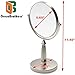 Deco Brothers Vanity Mirror with Stand 5.65-Inch Double Sided, 8X Magnification, Nickel
