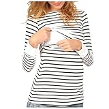 Caractéristiques : manches longues, col rond, t-shirt d'allaitement classique. Avec accès caché pour l'allaitement. Double ouverture à l'avant pour faciliter les jeunes mamans. Les hauts d'allaitement doux ont un design lift-up, super facile