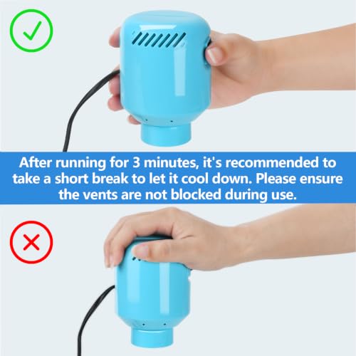 Image of HOTBAG Electric Travel Vacuum Pump for Storage Bags, Portable Vacuum Bag Pump for Clothes, Suitable for Various Vacuum Seal Bags, Blue (Storage Bags Not Included)
