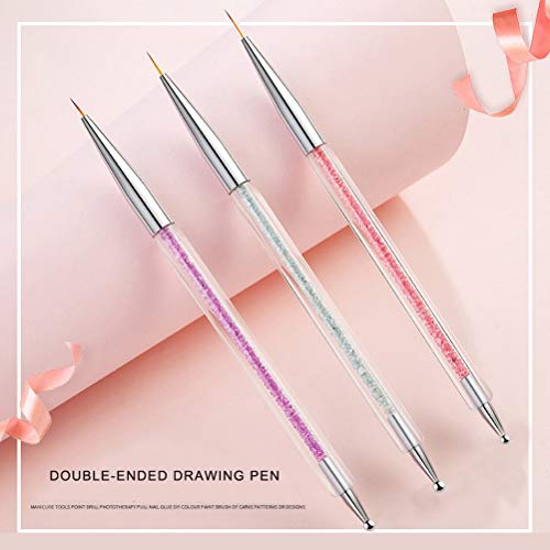 image for SUMAJU 5 Pcs Nail Painting Brush Set, Nail Liner Nail Art Brushes Acry