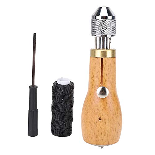 Restokki Lock Stitch Awl DIY Leather Sewing Tool Hand Stitching Sewing Kit Workman Accessory for Canvas Bags Shoes Belts