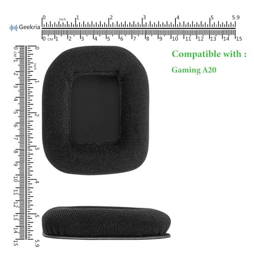 Almohadillas de Repuesto de Terciopelo Comfort Geekria para Auriculares Astro Gaming A20, Piezas de Reparación (Negro) miniatura 6