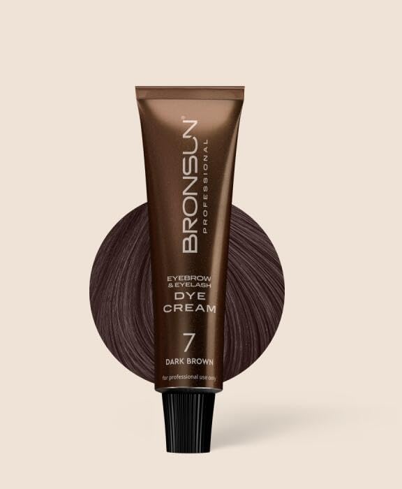 BRONSUN Hybrid Cream Dye #7, Dark Brown, Ammonia-Free, with Hydrolyzed Keratin, Hydrolyzed Silk, Vitamin E, 0.51 fl.oz