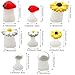 32PCS Silicone Toe Separators for Pedicure, Cute Daisy Flower strawberry Pearl Shaped Toe Nail Spacers for Pedicures Nail Art Salon Tools Nail Art Accessories