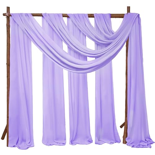 4 Panels Wedding Arch Draping Fabric 28" x 20 Ft Chiffon