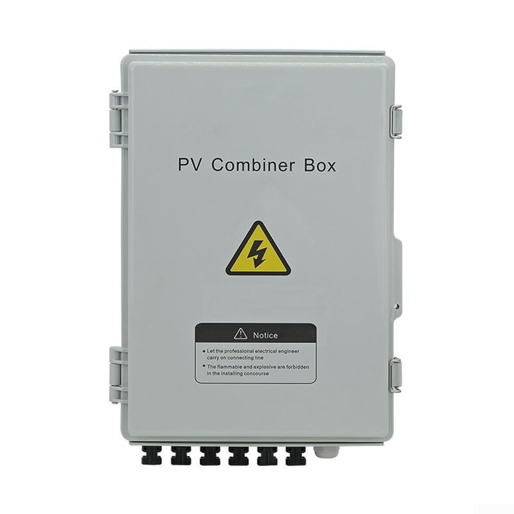 Scatola combinatrice fotovoltaica solare a 6 corde con scaricatore e interruttore, scatola di giunzione da 550 V CC per sistema di energia solare per camper, recinzione elettrica resistente alle