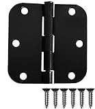 Ilyapa 18 Pack Matte Black Door Hinges - 3.5 x 3.5 Inch Interior Hinges for Doors Flat Black with...