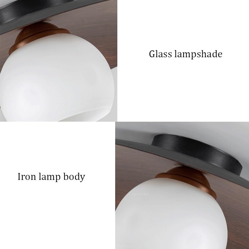 Modern Simplicity 13.8 in Round Glass Corridor Ceiling Lamps Moder Simple Cloakroom Light with E27/26 Base Close to Lights for Living Room Dining Study Coffee Shop