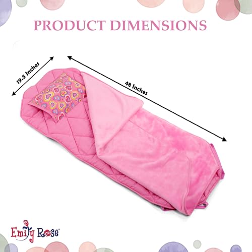 Image of Emily Rose Pink Toddler Nap Mat Set with Warm Blanket