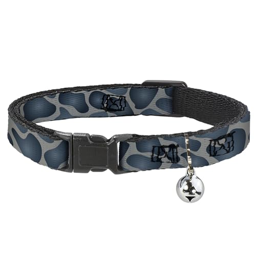 Collar de gato breakaway antitirones regulable gris con manchas de jirafa 2