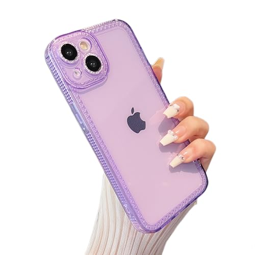 Coque iPhone 13 antichoc en TPU souple pailleté anti-jaunissement