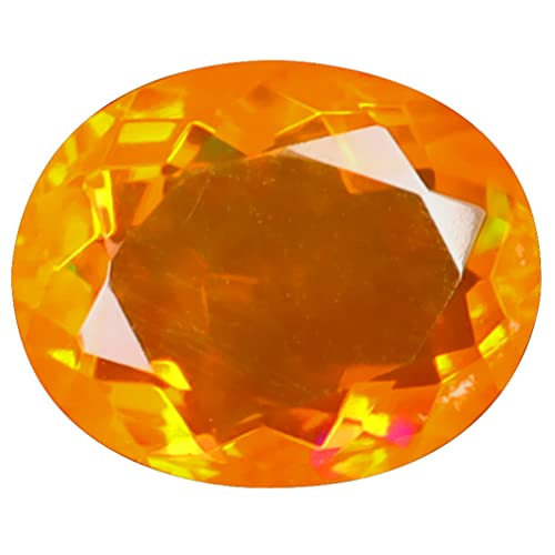 Opale de feu orange 2.07 ct, pierre précieuse ovale 10x8 mm à offrir pour un bijou unique