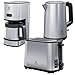 Electrolux Set Colazione Macchina del Caffé Americano + Tostapane + Bollitore in Acciaio Inox