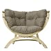 Produktbild AMAZONAS Lounge Sessel Siena UNO Taupe aus FSC Fichtenholz ca. 120 x 95 x 60 cm bis 150 kg in Hellgrau