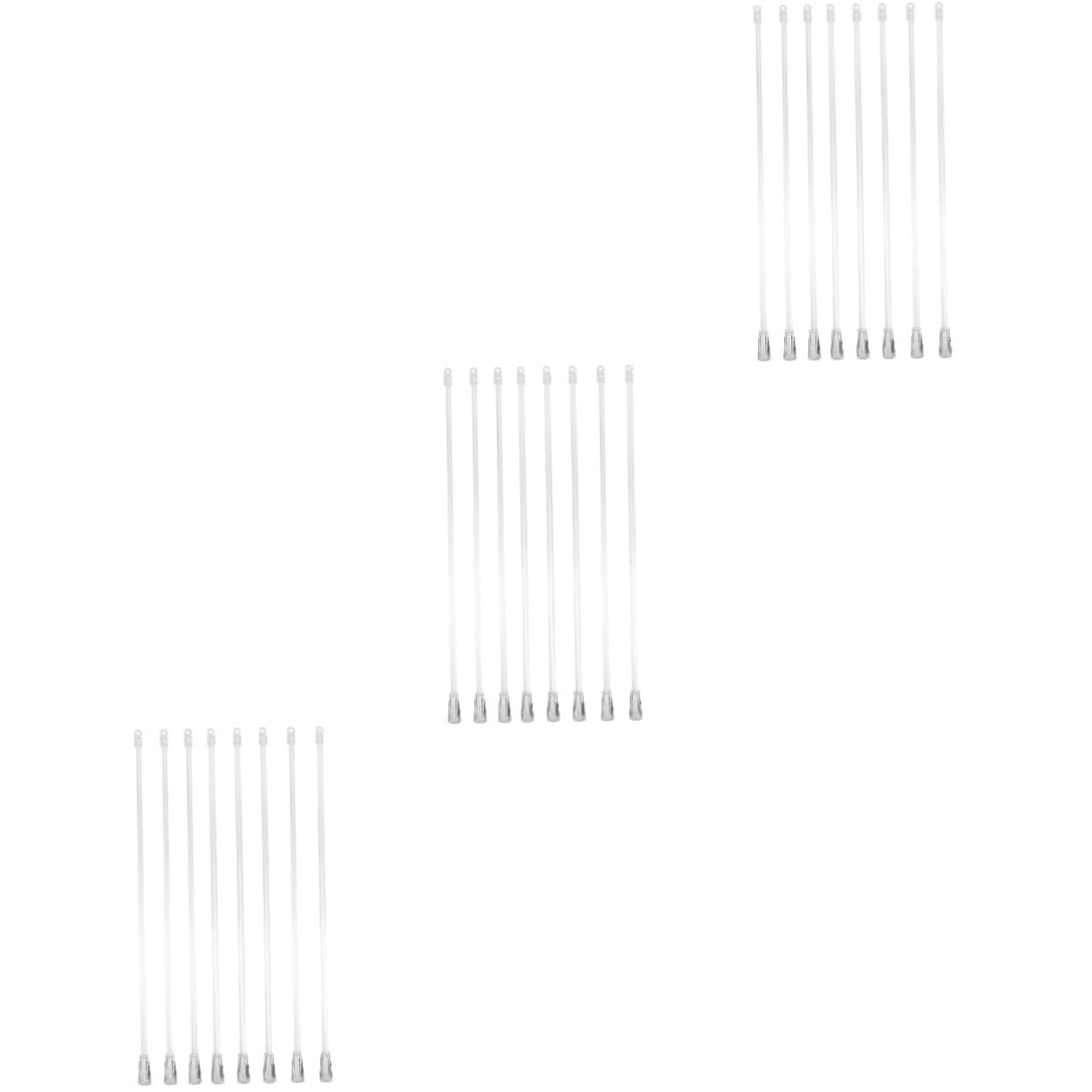 Ciieeo 3 Ensembles Tringle De Store Vénitien Rideaux Voilage Rideaux À Lamelles Équipé Tige Aveugle Tiges De Stores en Plastique Longues Tiges De Stores Verticaux Transparent 8 Pièces * 3