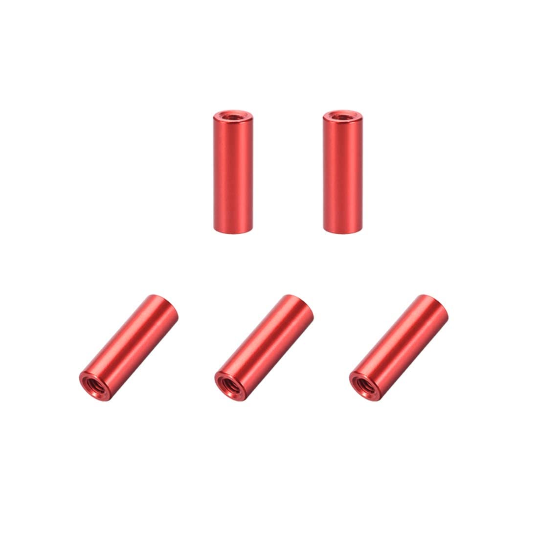 XYWHPGV 5 Pezzi M3x15mm Rotondo In Alluminio Distanziatore Colonna Distanziale Femmina Rosso Per Drone FPV Quadcopter Racing RC Multirotori Parti Fai Da Te(d8cb0 E2d52 8335a Eaf34 B6492 13f0d - Foto 2