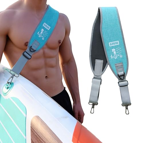 niphean Sangle Paddle, Accessoire Paddle pour Paddle Gonflable, Sup Sangle de Transport Réglable avec Sangle de Serrage pour Kayak, Paddle, Sangles de Planche de Surf avec Bandoulière Matelassée