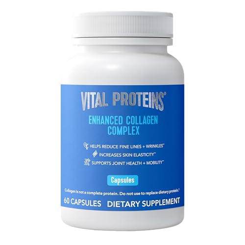 Vital Proteins® Enhanced Collagen Complex Capsules with BioCell Collagen® - Supports Skin Elasticity, Joint Health and Helps Reduce Fine Lines & Wrinkles (1) - 60 Count