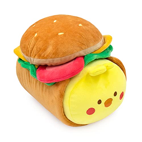 Anirollz Stuffed Animal Plush Toy - Official Roll Blanket Outfitz Doll |Soft, Squishy, Warm, Cute, Comfort, Safe| Hamburger Pillow with Chicken - Birthday Decorations Gift 12" Chickiroll -  Coosy, ANI-PMB
