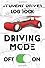 Student Driver Log Book: Record Student Driving Time (Day, Night, Total, and Time Carried Forward) and Other Factors in Tables (White, Red Car)