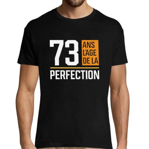 T-shirt homme 73 ans pour anniversaire en coton confortable fabriqué en France