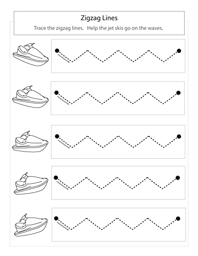 Pen Control Tracing Workbook for Kids: Learn to write patterns, lines, shapes to practice pencil control - Thumbnail 5