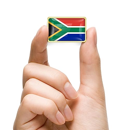 Image of 12 /24 /50 /100Pcs South Africa Flag Lapel Pins Bulk - Metal South African Brooch Badge Souvenir for Men Women Clothes Bags Hats