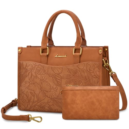 Image of LOVEVOOK Purses and Handbags for Women, Vintage Color Block Satchel Tote Bag, Trendy Top Handle Crossbody Shoulder Purse