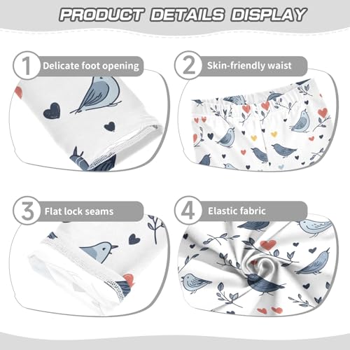 Birds and Branches Girls Leggings Athletic Pants Tights Stretch Bottom3