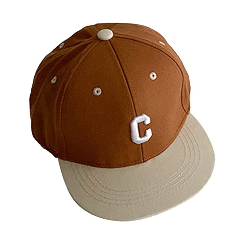 Boné de beisebol infantil infantil com viseira solar para bebês primavera e outono meninos, Café, On