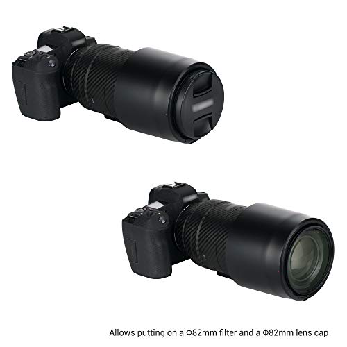 JJC ET-88B - Parasol Compatible Con Canon RF 600 mm F11 IS STM y RF 135 mm F1.8 L IS USM - Reversible, Reduce Destello, Evita Reflejo y Protege la Lente - imagen 3