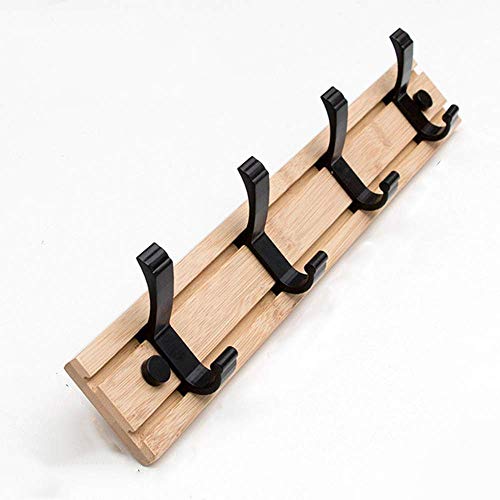 JHDDP3 Guardarropa de Madera Abrigo Percha colgadores de Ropa Titular de Llavero Simple Gancho Pared Estante de Pared Muebles de Dormitorio Decorativos de la casa 50 * 6 cm 5 Ganchos Cover