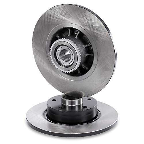 BESTPRICE 2x Bremsscheiben hinten Ø 280 mm voll mit Radlager Kompatibel mit