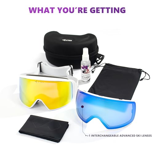 Gafas de esquí contra reflejos solares Eagle 2 con lentes magnéticas blancas 3