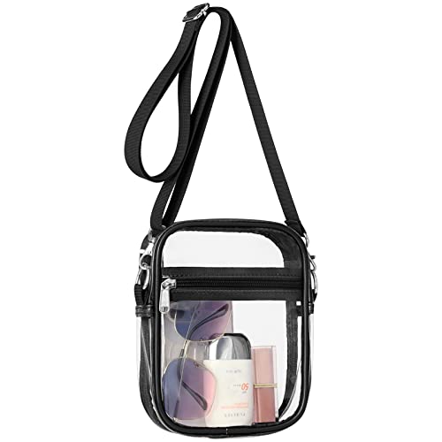 Image of PACKISM Clear Bag for Stadium Events - Clear Purses for Women Transparent Crossbody Messenger Bag for Concerts Game Day