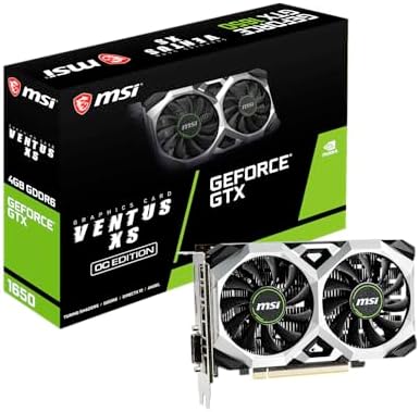MSI GeForce GTX 1650 D6 VENTUS XS OC Graphics Card '4GB GDDR6, 16...