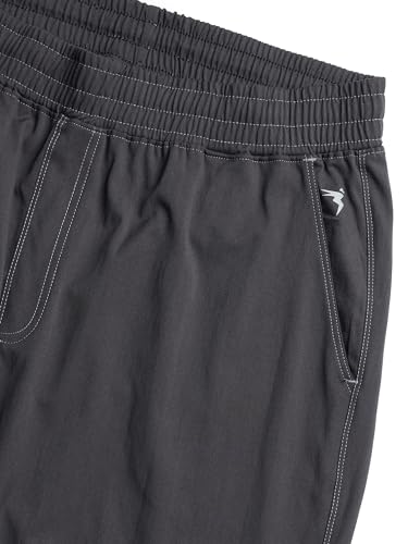Image of TECHNOSPORT Men's Solid Straight Fit Cargo Pants TS Flexi 6 Pocket Polyester Quick Dry Elasticated Drawstring for Gym Travel Running Workout