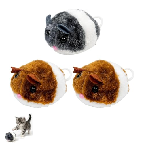 YcsRnn 3PCS Wind Up Toy Three Cute Mechanical Cat Toys Toy Hamster and Hamster Plush Style Hamsters Teddy Design