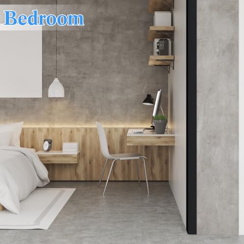 Image of Sasylvia 10 Pcs 3 /8 x 1-1 /4 x 36 inch Wall Corner Protector Guards, Avoid Scratching Scuffs, Black Vinyl Corner Trim Molding, Easy Install & Cleaning for Door Countertop Furniture Cabinet Protection