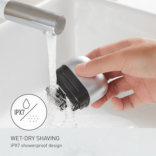 panasonic swipe right travel shaver for women portable electric razor with usb-c charging 3-blade cutting system for dry or wet use - es-cm3a-w