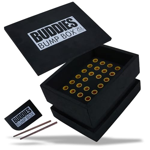 Buddies Bump Box Filler for Mini Cones Dogwalker 70mm Single Sized Fills 34 Prerolls Cones Simultaneously Includes 2 Packing Tools & Sweeper Card