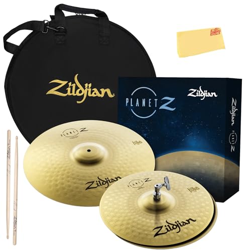 Zildjian Planet Z Fundamentals Bundle with Cymbal Bag, Drumsticks, and Austin Bazaar Polishing Cloth