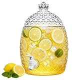 Lily's Home Pineapple Shaped Plastic Beverage Dispenser with Spigot - 2 Gallon Drink Dispensers for Parties - Transparent Design - Infuse Fruits Easily - Ideal for Iced Tea, Cocktails & Party, Events
