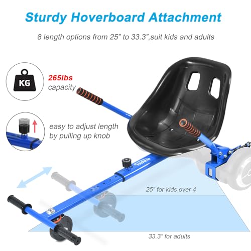 Accessoire de karting pour hoverboard avec siège élargi réglable