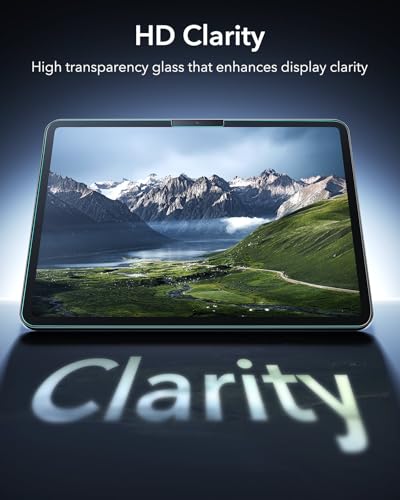 ESR 2 Pack Armorite Screen Protector for iPad Air 11 Inch M3/M2 (7th/6th Generation, 2025/2024), 9H Hardness Tempered Glass Screen Guard with UltraFit Tray, Military Grade, HD Clarity 9 41h8XnQQjAL