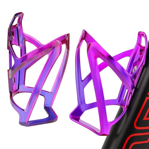 GXGM 2PCS Portabidón de Bicicleta, portabidones bicicleta,accesorios bicicleta montaña,portabotellas bici,porta bidones para bici mtb(morado)