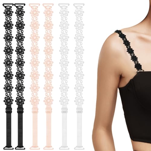Andibro 3 Paar BH Träger Damen, Verstellbar Elastisch BH Träger Ersatz BH Schultergurte Schulter rutschfeste BH Träger für Frauen Mädchen Tops...